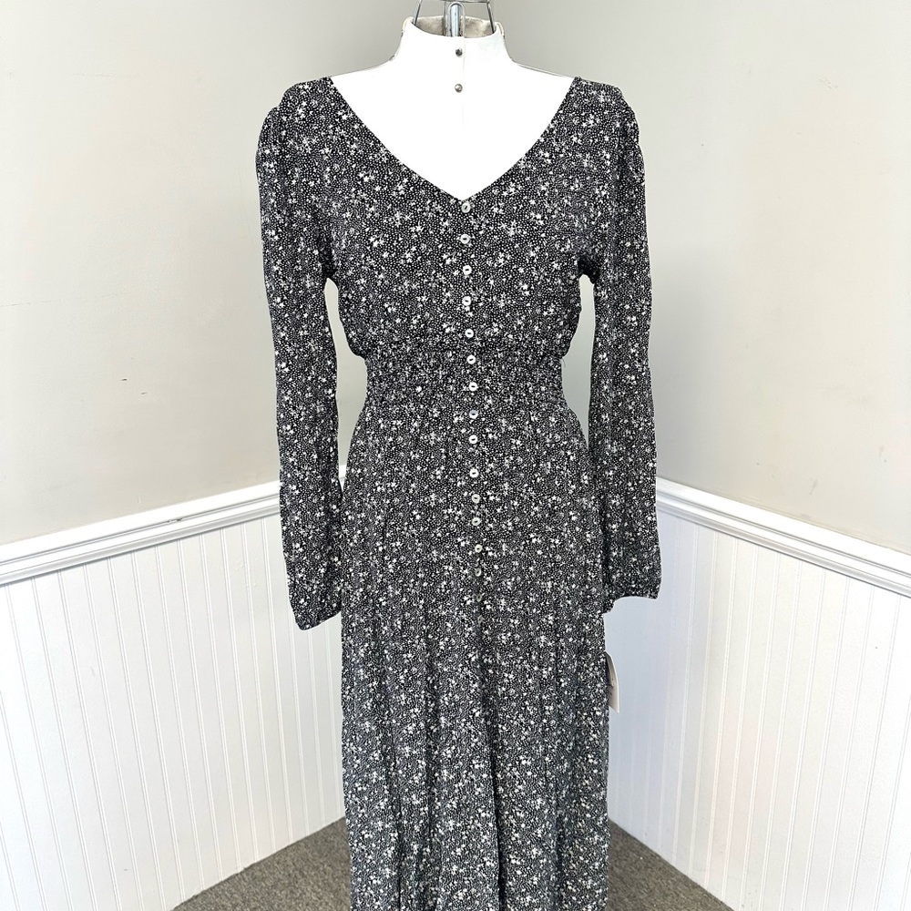 Black floral maxi dress - Picture 4 of 7